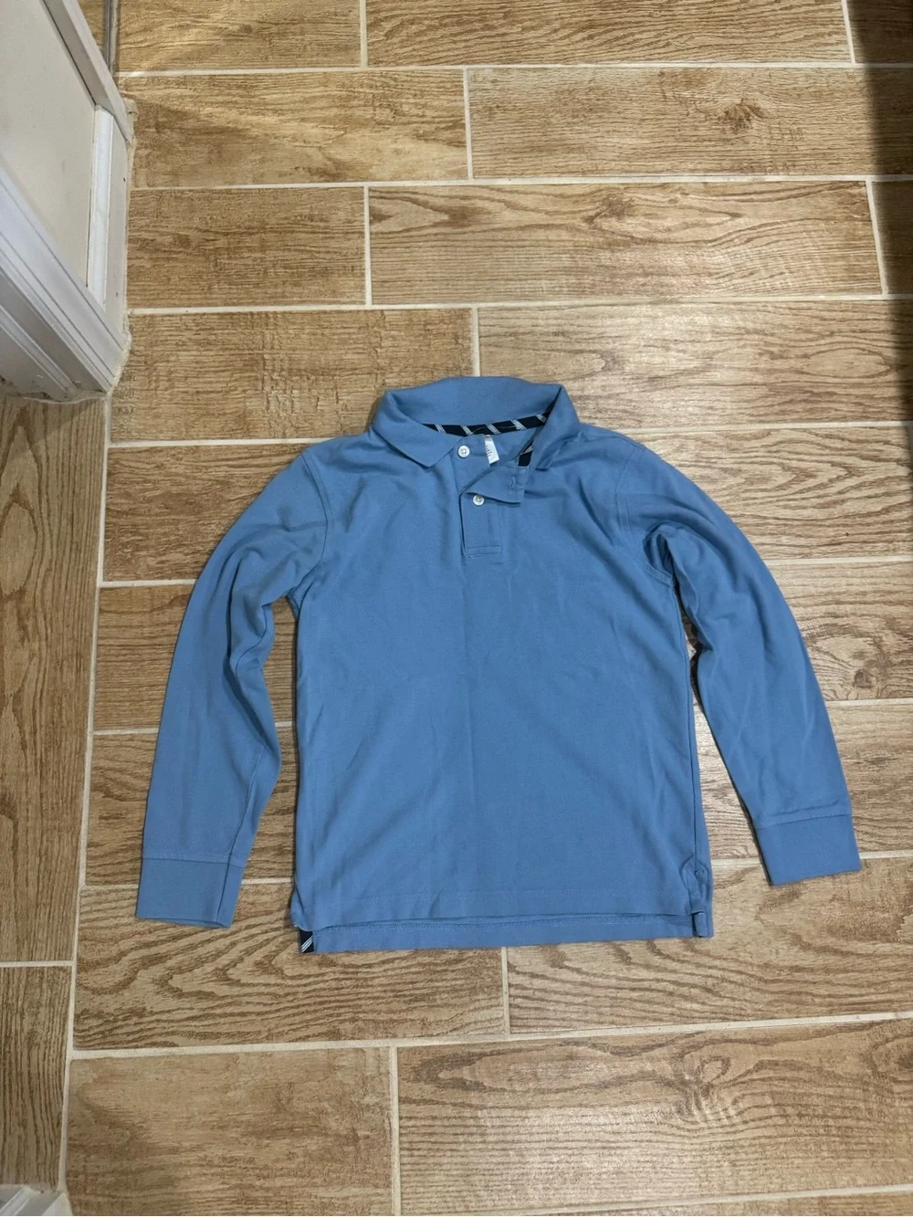 Blue gymboree long sleeve polo shirt